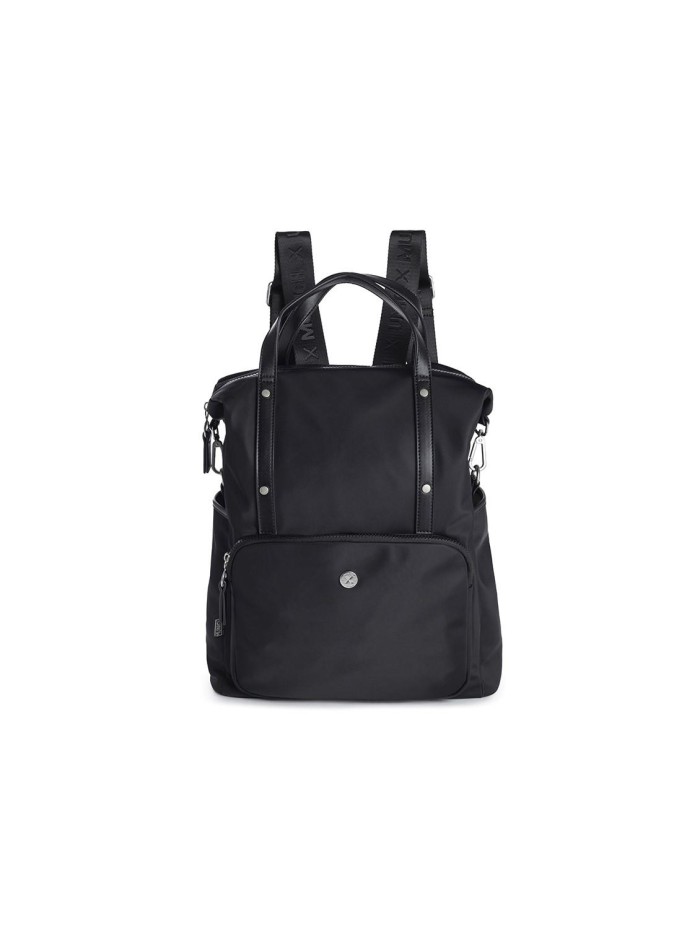 BOLSO-MUNICH-7058102-CLEVER BACKPACK SQUARE BLACK