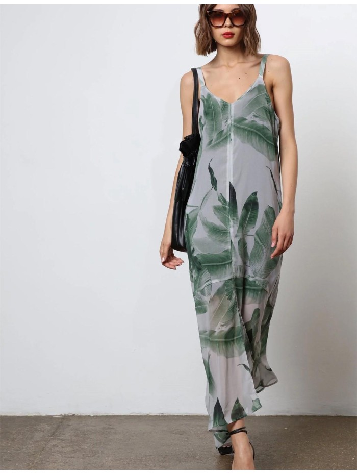 VESTIDO RELIGION 54PTRD23 TRIBUTE DRESS BOTANIC GREEN