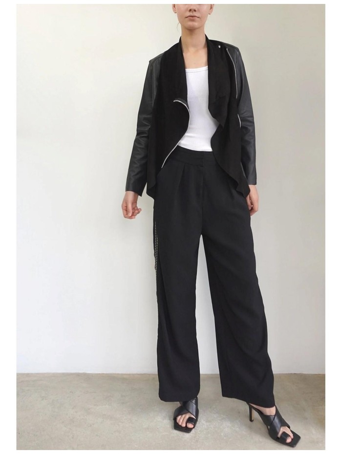 CAZADORA PEIEL MUJER RELIGION WIPDJ52 JET BLACK