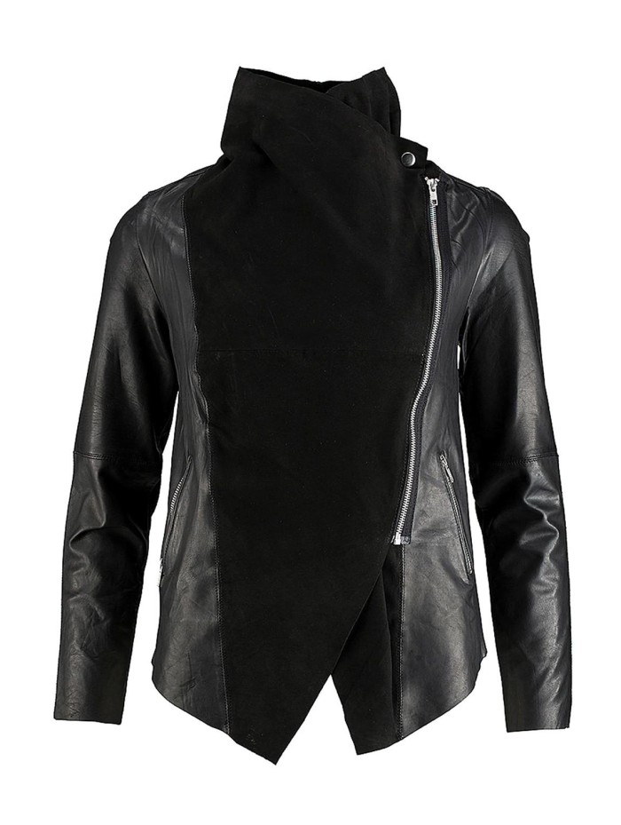 CAZADORA PEIEL MUJER RELIGION WIPDJ52 JET BLACK
