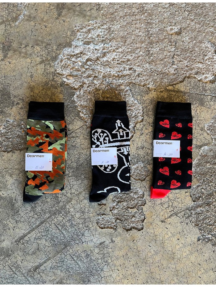 CALCETINES DEARMEN BUFIT ILUSTRACION NEGRO/BLANCO