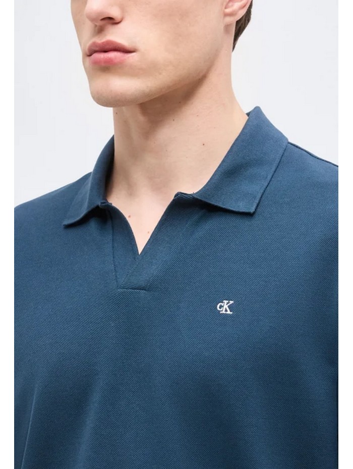 Calvin Klein Jeans-POLO MANIGA CURTA-SS OPEN COLLAR CASUAL PIQUE POLO-LV04RF215G-BLUE