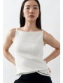 Calvin Klein Jeans-JERSEYS Y CARDIGANS CHICA-SL SLIM WOVEN LABEL CABLE TANK-LV047F321G-WHITE