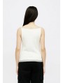 Calvin Klein Jeans-JERSEYS Y CARDIGANS CHICA-SL SLIM WOVEN LABEL CABLE TANK-LV047F321G-WHITE