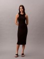 Calvin Klein Jeans-VESTIDOS-SL MONOLOGO BABY RIB TANK MIDI D-LV047F242G-BLACK