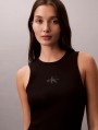 Calvin Klein Jeans-VESTIDOS-SL MONOLOGO BABY RIB TANK MIDI D-LV047F242G-BLACK