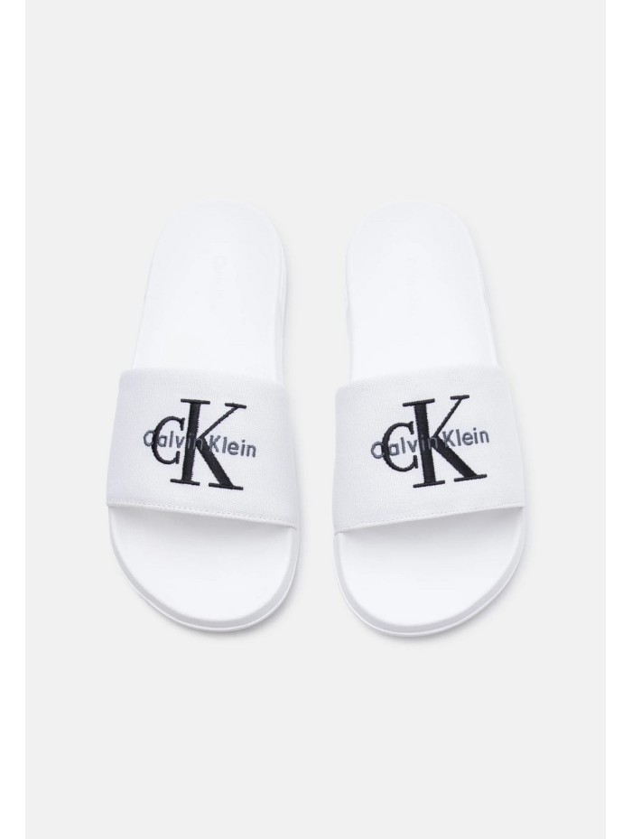 Calvin Klein Jeans-CHANCLAS-ESS SLIDE CV WN-HW0HW02958-WHITE