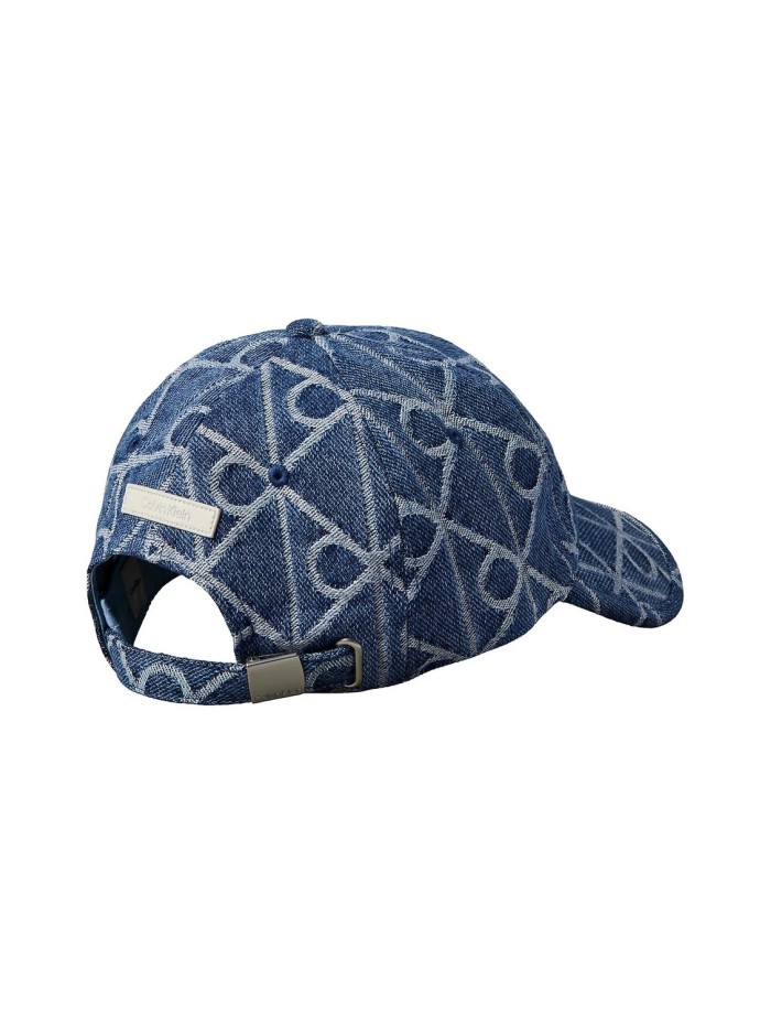Calvin Klein Jeans-SOMBRERO-AOP JACQUARD DENIM BB CAP-LV04F5069G-BLUE