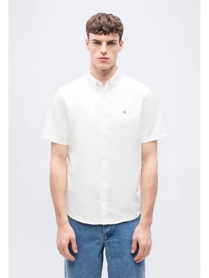 Calvin Klein Jeans-CAMISAS CHICO-SS CLASSIC OXFORD SHIRT-LV140EM124-WHITE