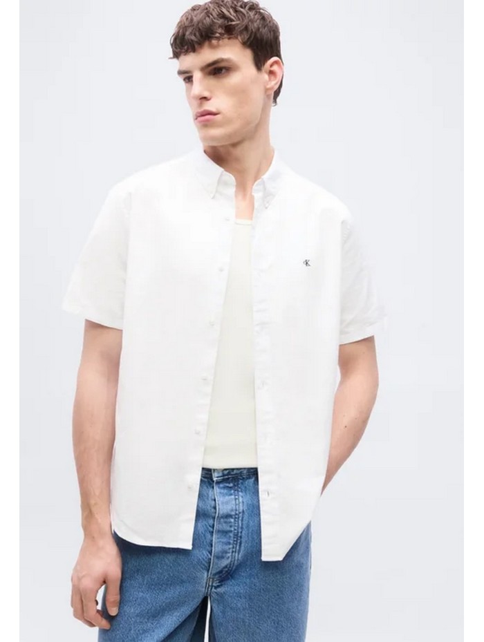 Calvin Klein Jeans-CAMISAS CHICO-SS CLASSIC OXFORD SHIRT-LV140EM124-WHITE