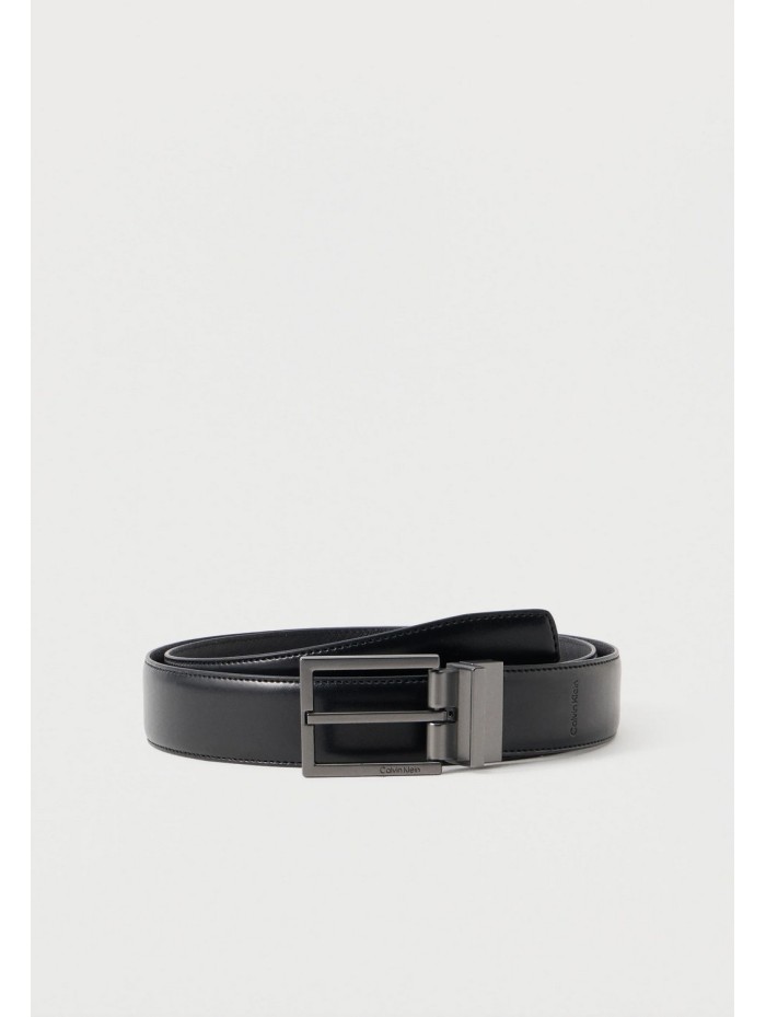 Calvin Klein Jeans-CINTURONS-SQUARE BUCKLE 32MM REV/ADJ-LV04D7052G-BLACK