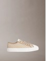 Calvin Klein Jeans-CALZADO CHICA-VULC LOW LACEUP AOP CANVAS-HW0HW03142-BEIGE