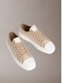 Calvin Klein Jeans-CALZADO CHICA-VULC LOW LACEUP AOP CANVAS-HW0HW03142-BEIGE