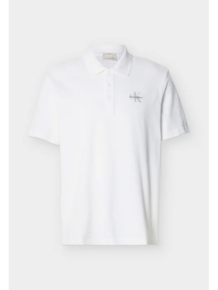 Calvin Klein Jeans-POLO MANIGA CURTA-SS EZ MONOLOGO CASUAL PIQUE POLO-LV04RF209G-WHITE