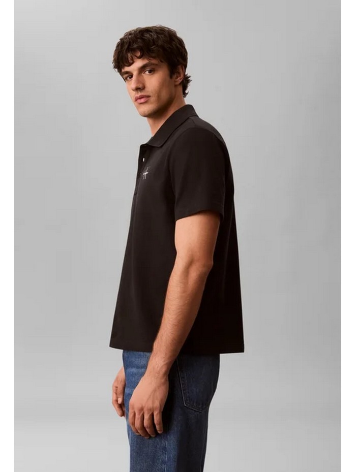 Calvin Klein Jeans-POLO MANIGA CURTA-SS EZ MONOLOGO CASUAL PIQUE POLO-LV04RF209G-BLACK
