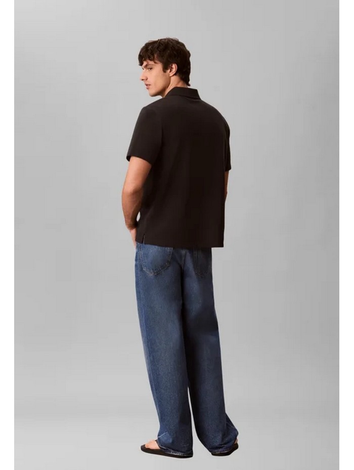 Calvin Klein Jeans-POLO MANIGA CURTA-SS EZ MONOLOGO CASUAL PIQUE POLO-LV04RF209G-BLACK
