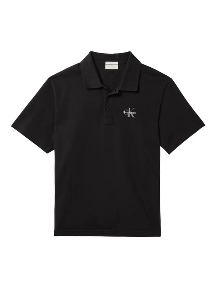 Calvin Klein Jeans-POLO MANIGA CURTA-SS EZ MONOLOGO CASUAL PIQUE POLO-LV04RF209G-BLACK
