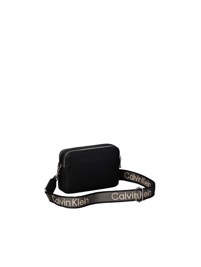 Calvin Klein Jeans-BOLSO-WEBBING 2X STRAP CAMERA BAG-LV04F3656G-BLACK