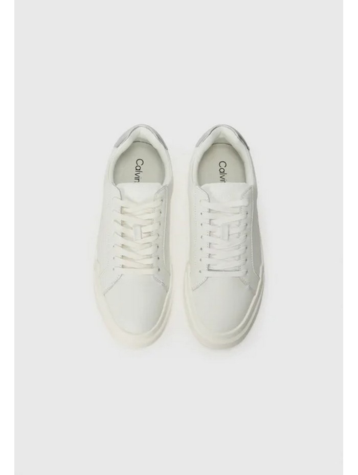 Calvin Klein Jeans-CALZADO CHICA-CHUNKY CUPSOLE LACE UP LTH MET-YW0YW01948-WHITE