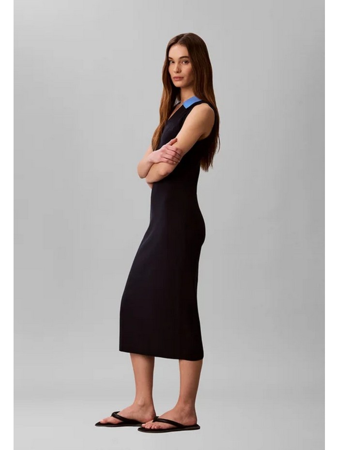 Calvin Klein Jeans-VESTIDOS-WOVEN LABEL POLO DRESS-LV047G310G-BLUE