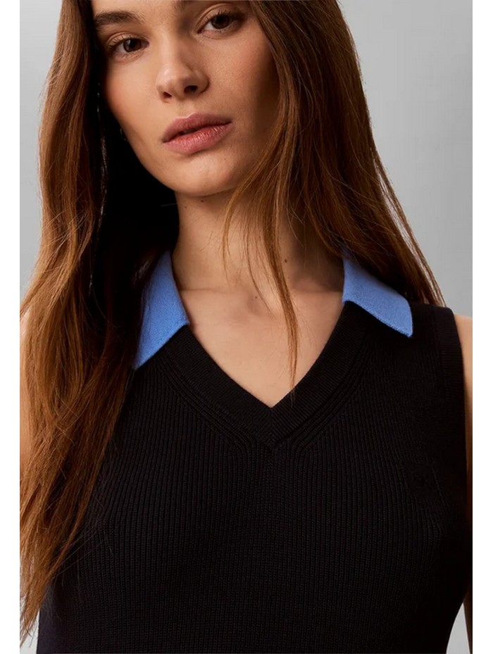 Calvin Klein Jeans-VESTIDOS-WOVEN LABEL POLO DRESS-LV047G310G-BLUE