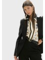 AMERICANA-LOLA CASADEMUNT-LF2602012-00N-BLACK-Leather effect combi blazer and circular blazer