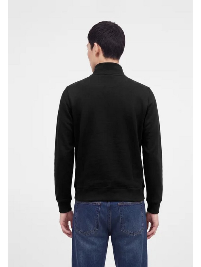 Calvin Klein Jeans-SUDADERAS CHICO-CL LS 350TERRY MCRO MNLG QTR ZIP-LV04RG280G-BLACK